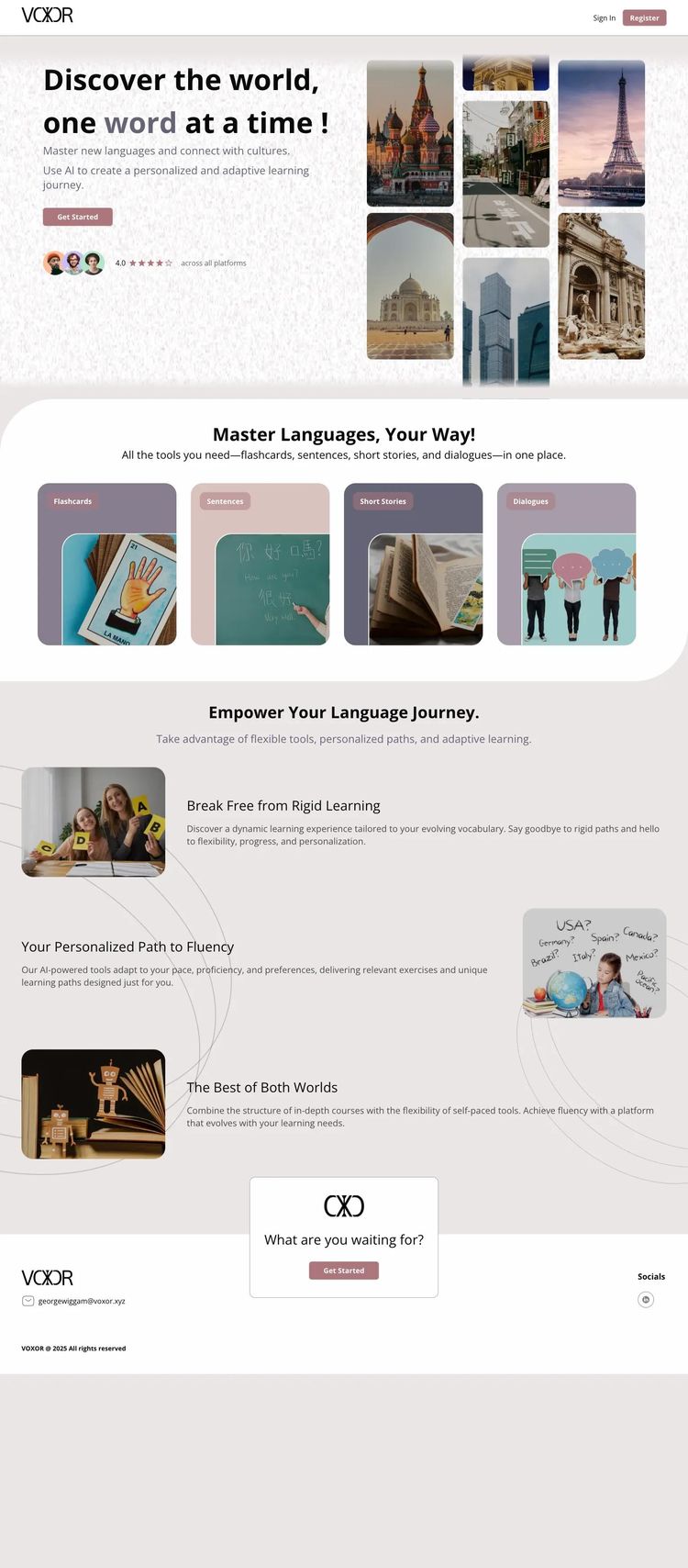 Screenshot 2 of Voxor (Example Squarespace Online Course Creator Website)