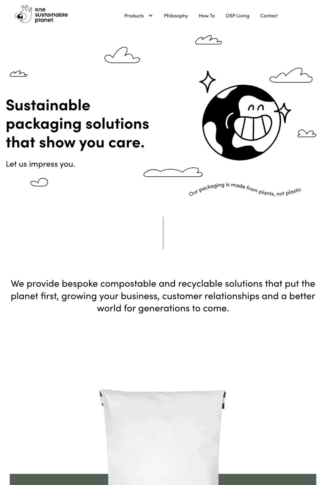 Screenshot 1 of One Sustainable Planet (Example Webflow Ecommerce Website)