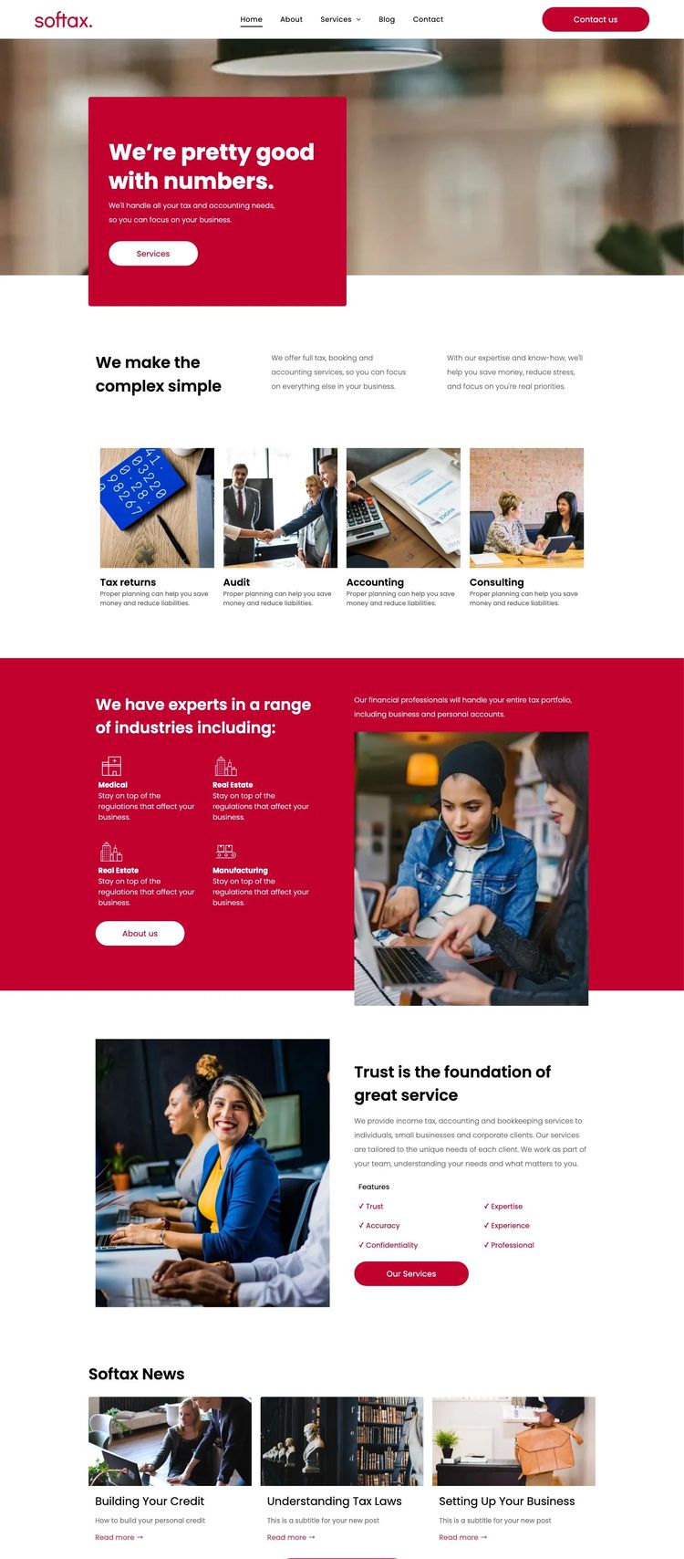 Screenshot 1 of Accountant Template