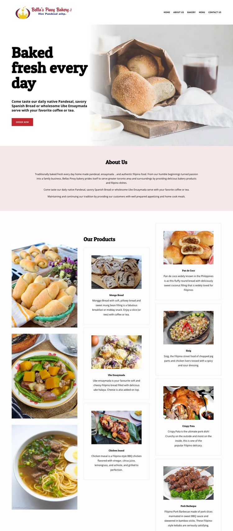 Screenshot 2 of Bellas Pinoy Bakery (Example WordPress Bakery Website)