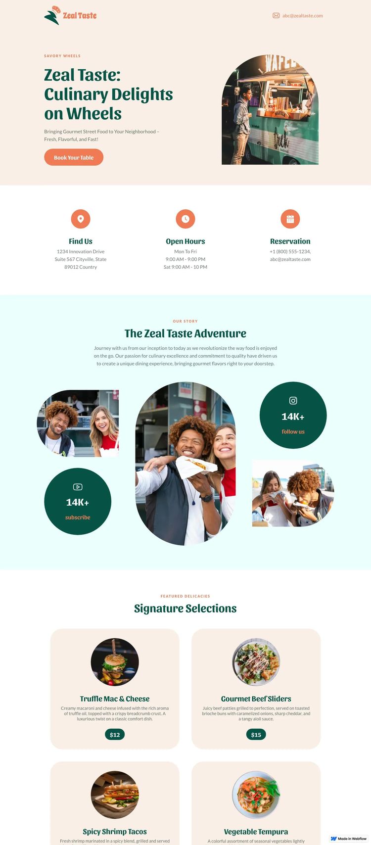 Screenshot 1 of Zeal Taste Template