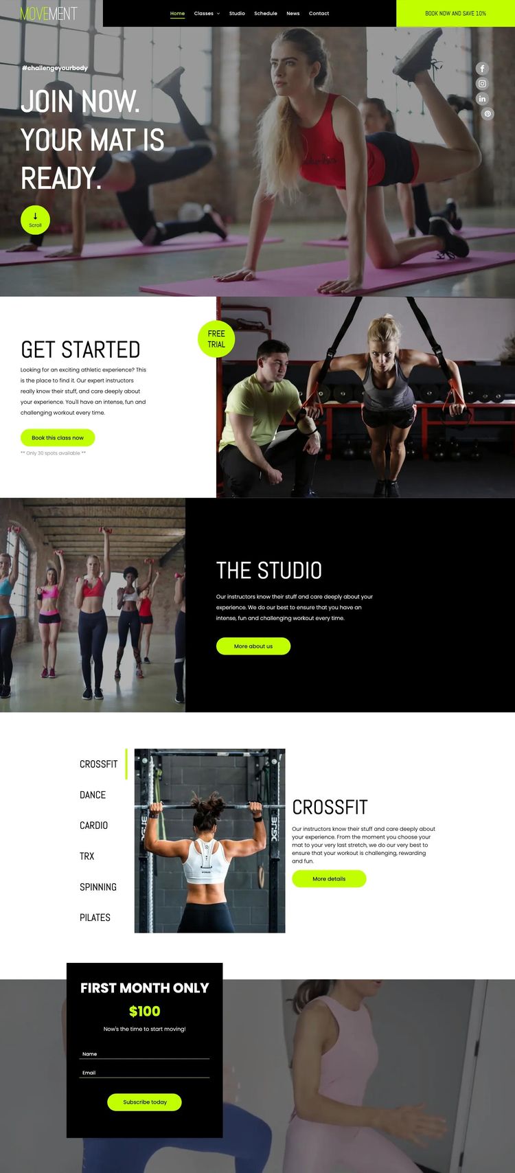 Screenshot 1 of Gym Template