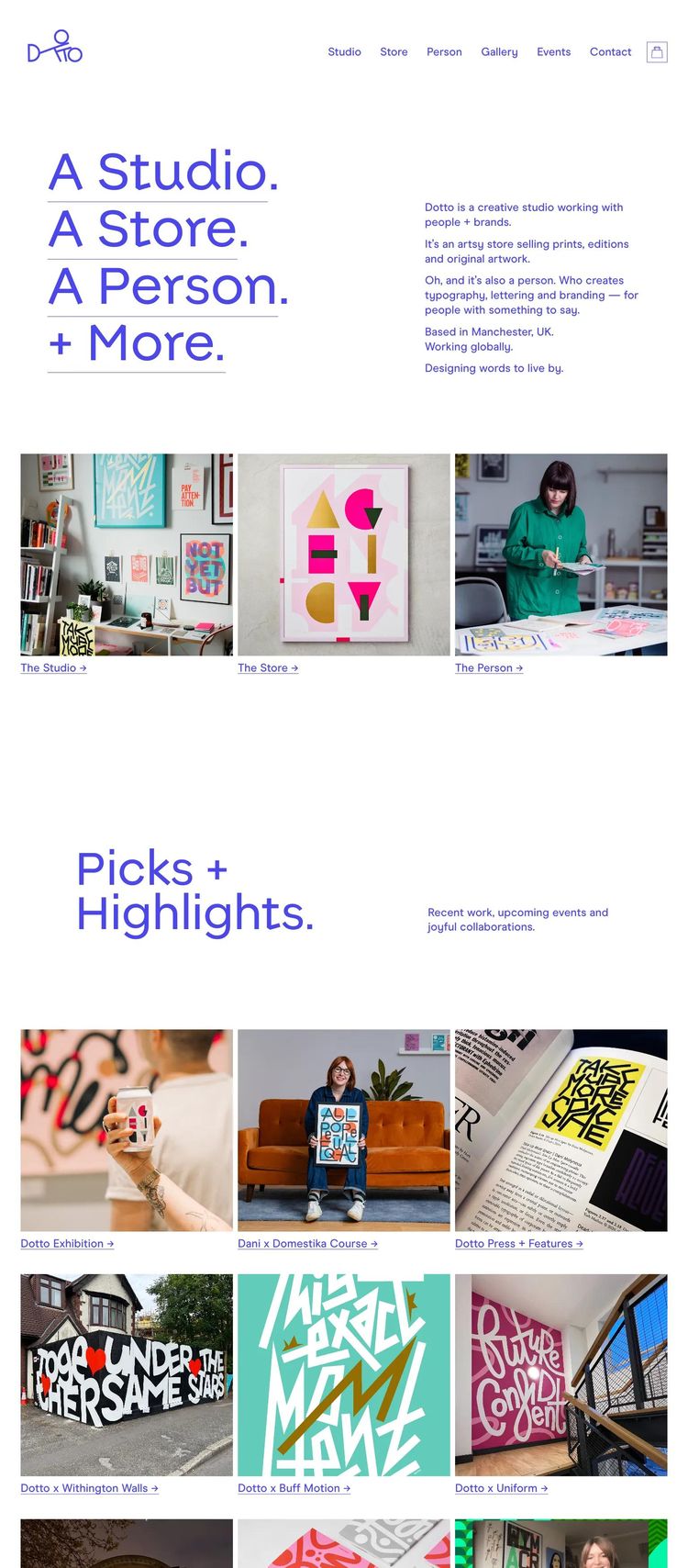 Screenshot 2 of Dotto (Example Squarespace Design Agency/Studio Website)