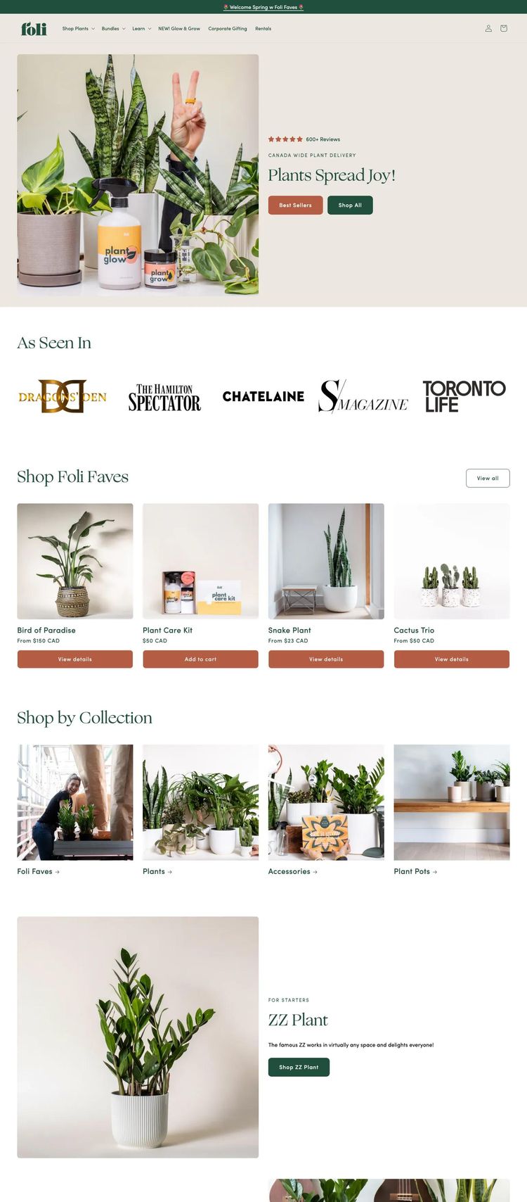 Screenshot 2 of Foli (Example Shopify Florist Website)