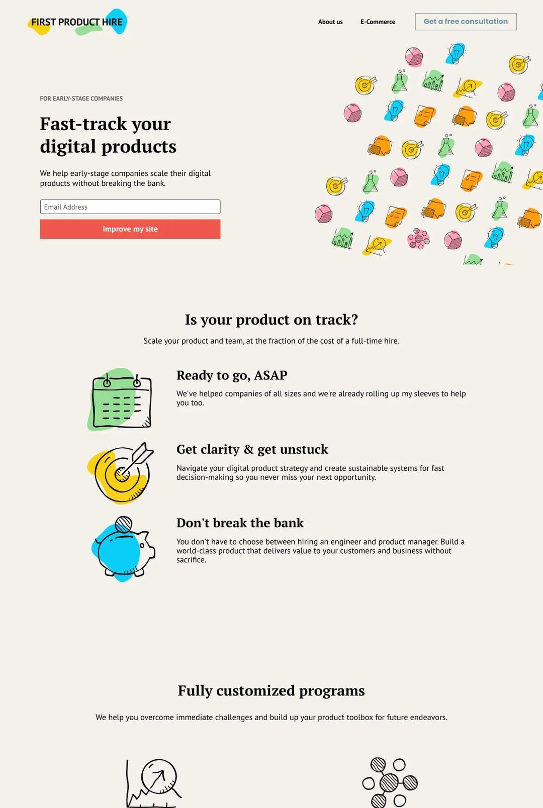 Screenshot 1 of First Product Hire (Example Leadpages Website)