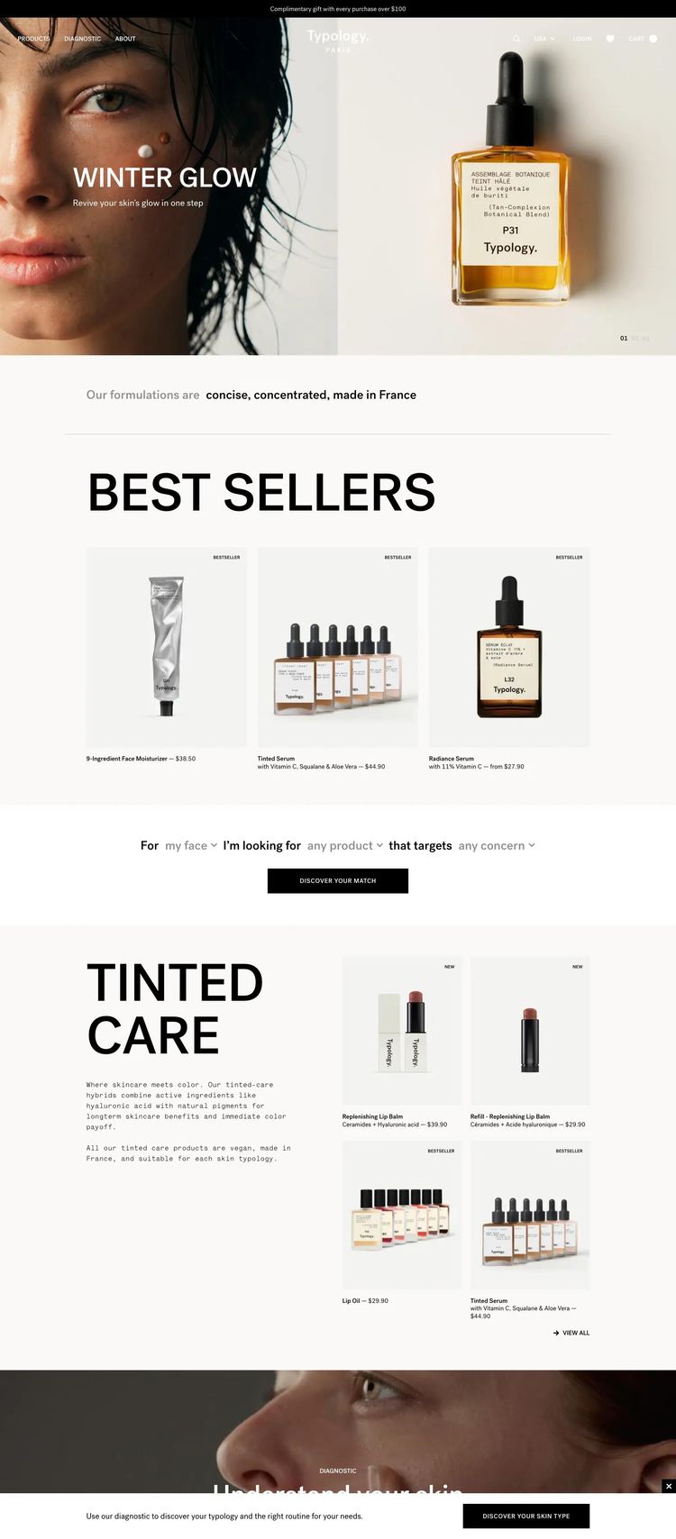 Screenshot 2 of Typology (Example Squarespace Beauty Products Website)