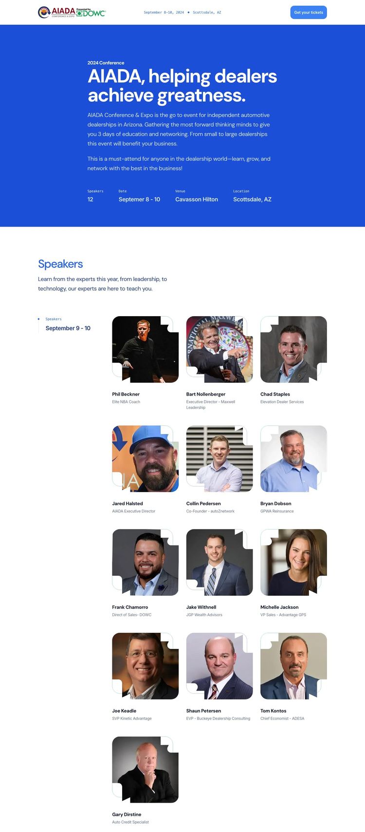 Screenshot 2 of AIADA Conference (Example Next.js Conference Website)