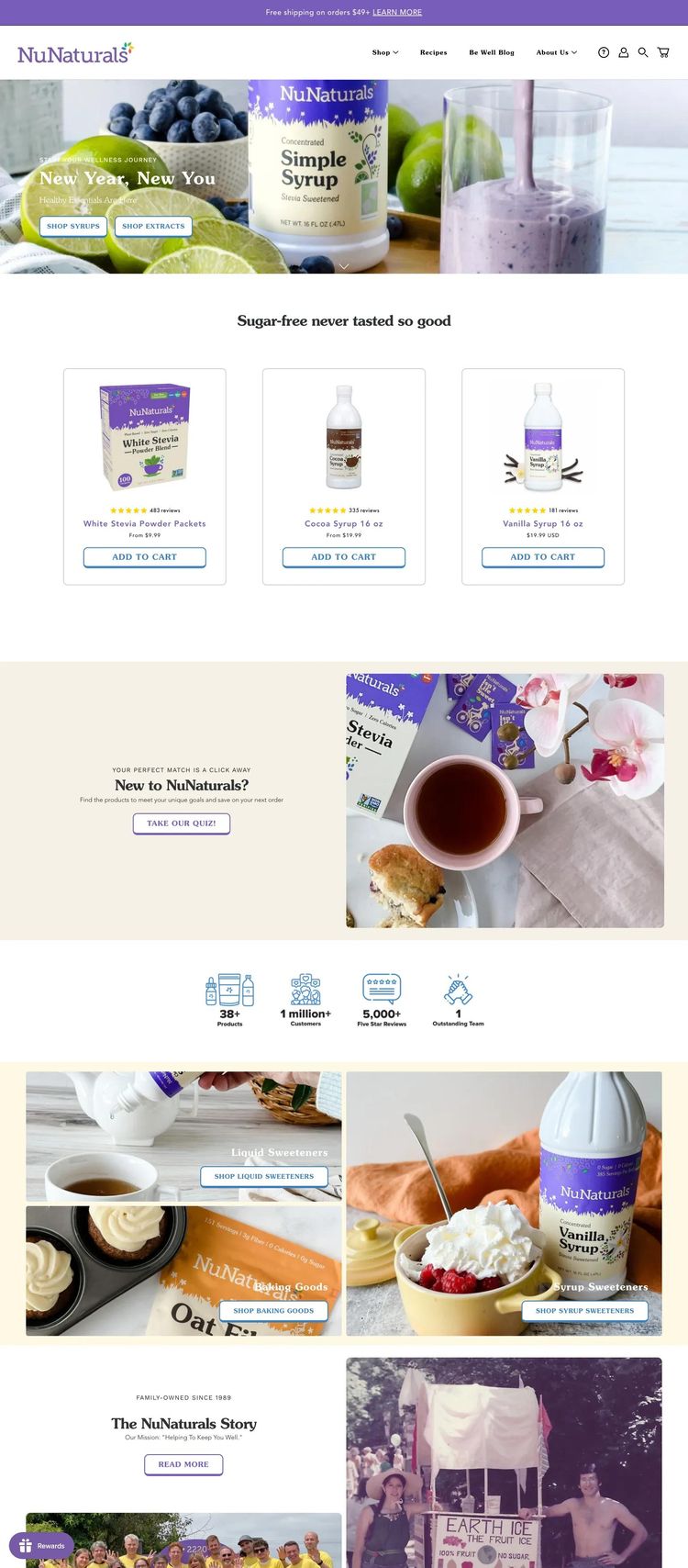 Screenshot 2 of NuNaturals (Example Shopify Ecommerce (General) Website)