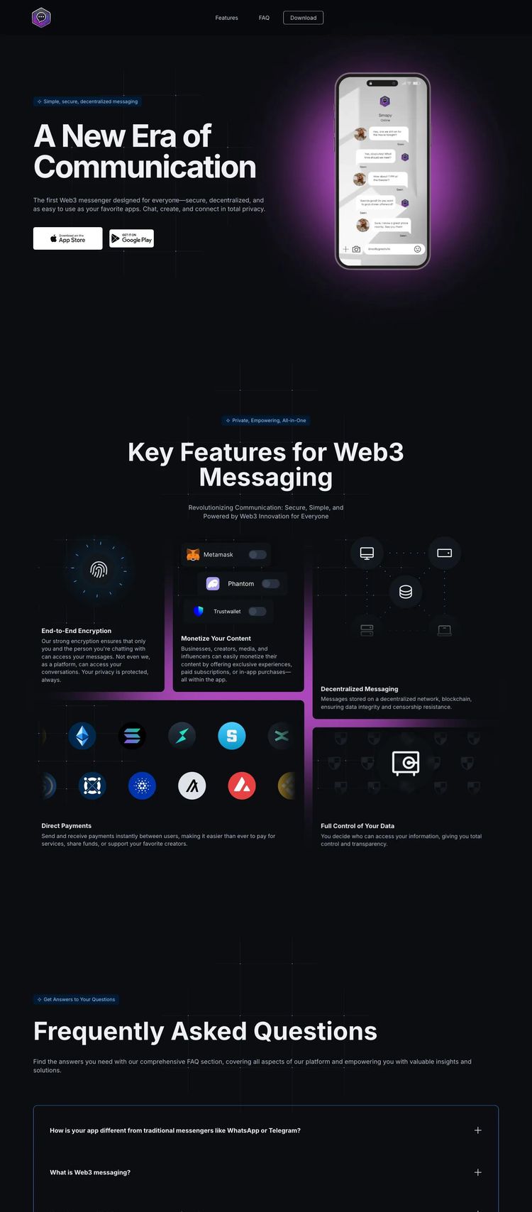 Screenshot 2 of Smapy (Example Framer Software Development Website)