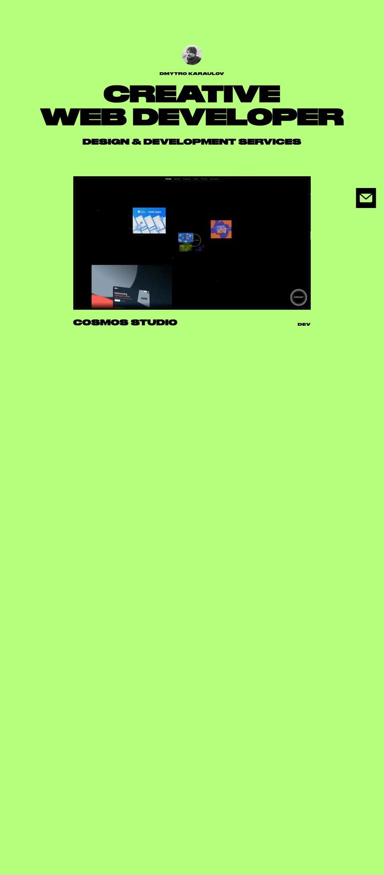 Screenshot 1 of Dmytro Karaulov (Example Webstudio Website)