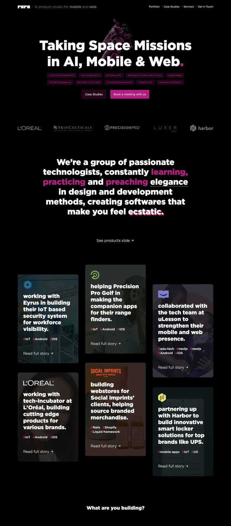 Screenshot 2 of Roro (Example Webflow Mobile App Website)
