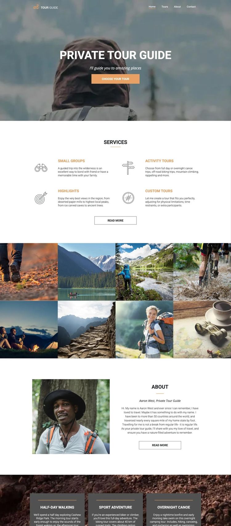 Screenshot 1 of Tour Guide Template