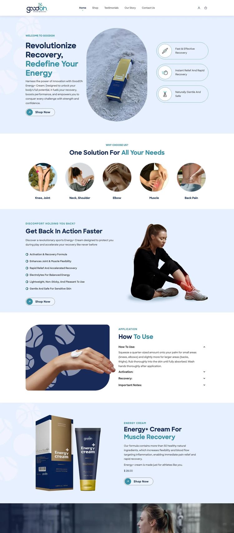 Screenshot 2 of GoodOh (Example Shopify Supplements Website)