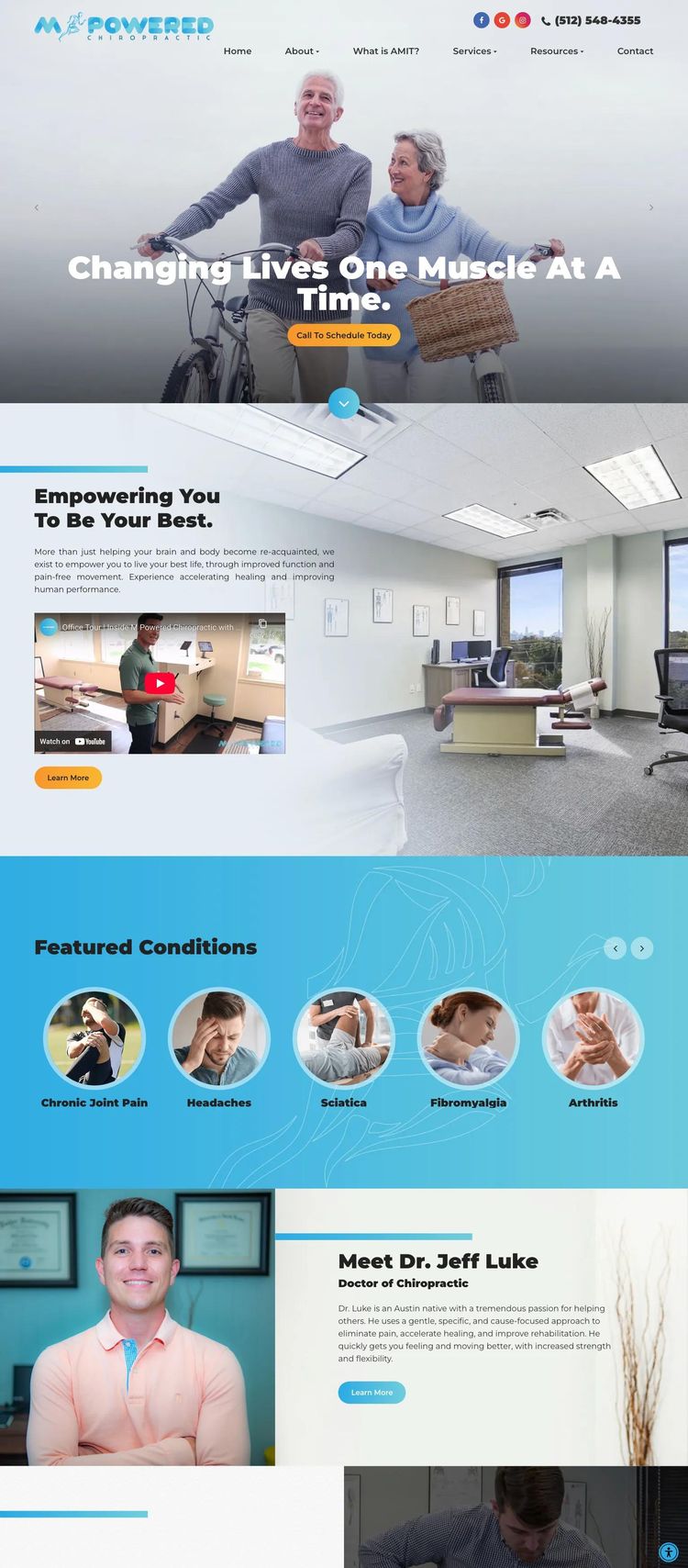Screenshot 2 of Mpowered Chiro (Example undefined Chiropractor Website)