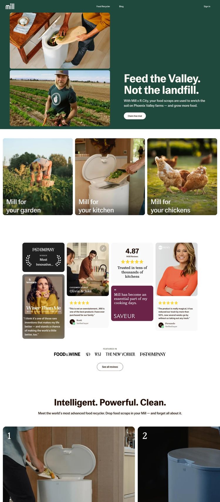 Screenshot 2 of Mill (Example Svelte Recycling Website)