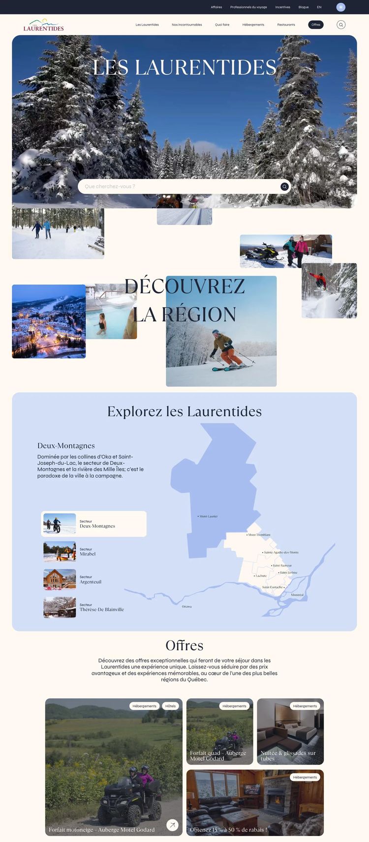 Screenshot 2 of Laurentides (Example WordPress Travel Agency Website)