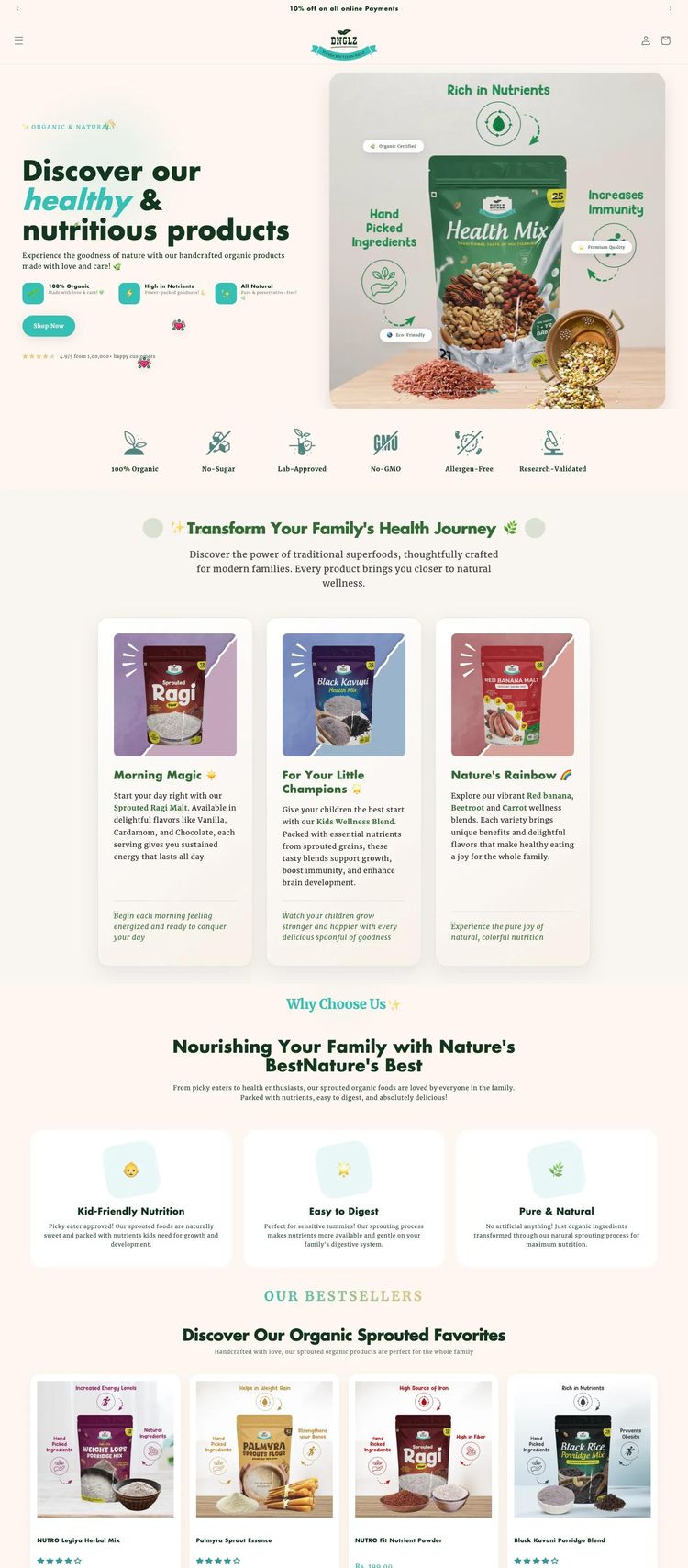 Screenshot 2 of NutriNest (Example Shopify Supplements Website)