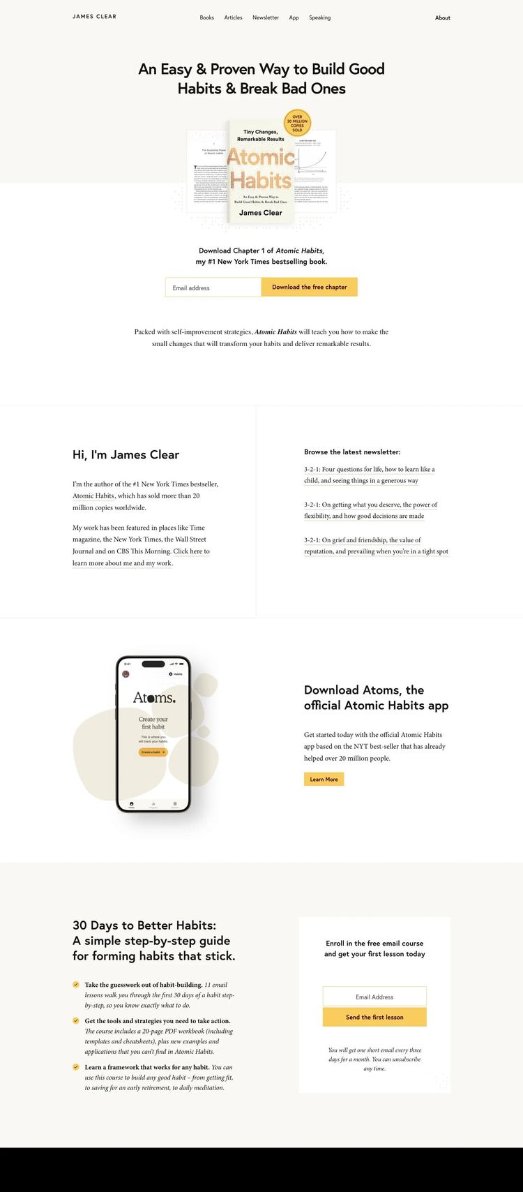 Screenshot 2 of James Clear (Example WordPress Blog Website)