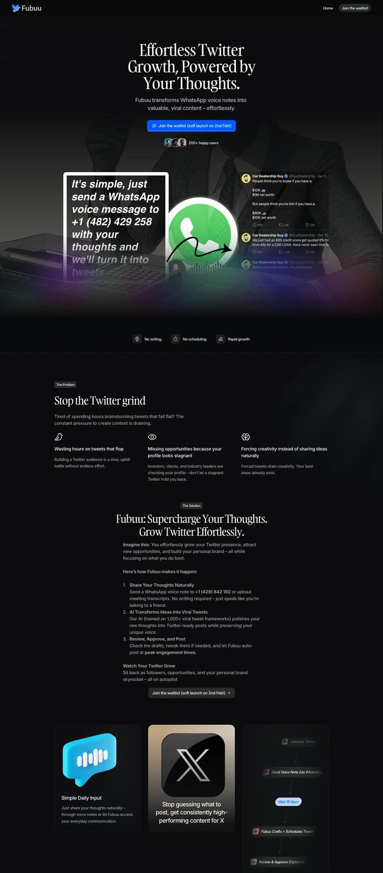 Screenshot 2 of Fubuu (Example Framer Software Development Website)