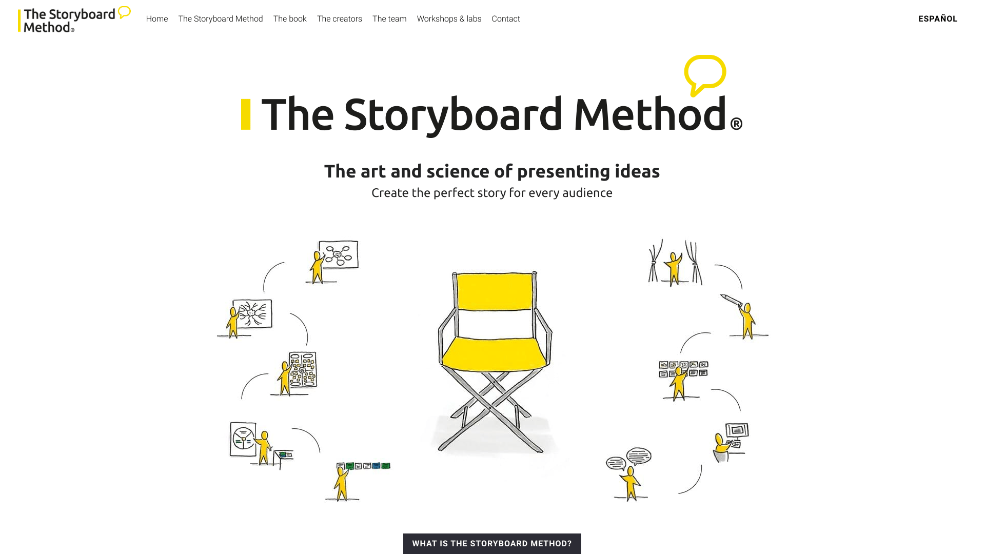 Screenshot of the The Storyboard Method website