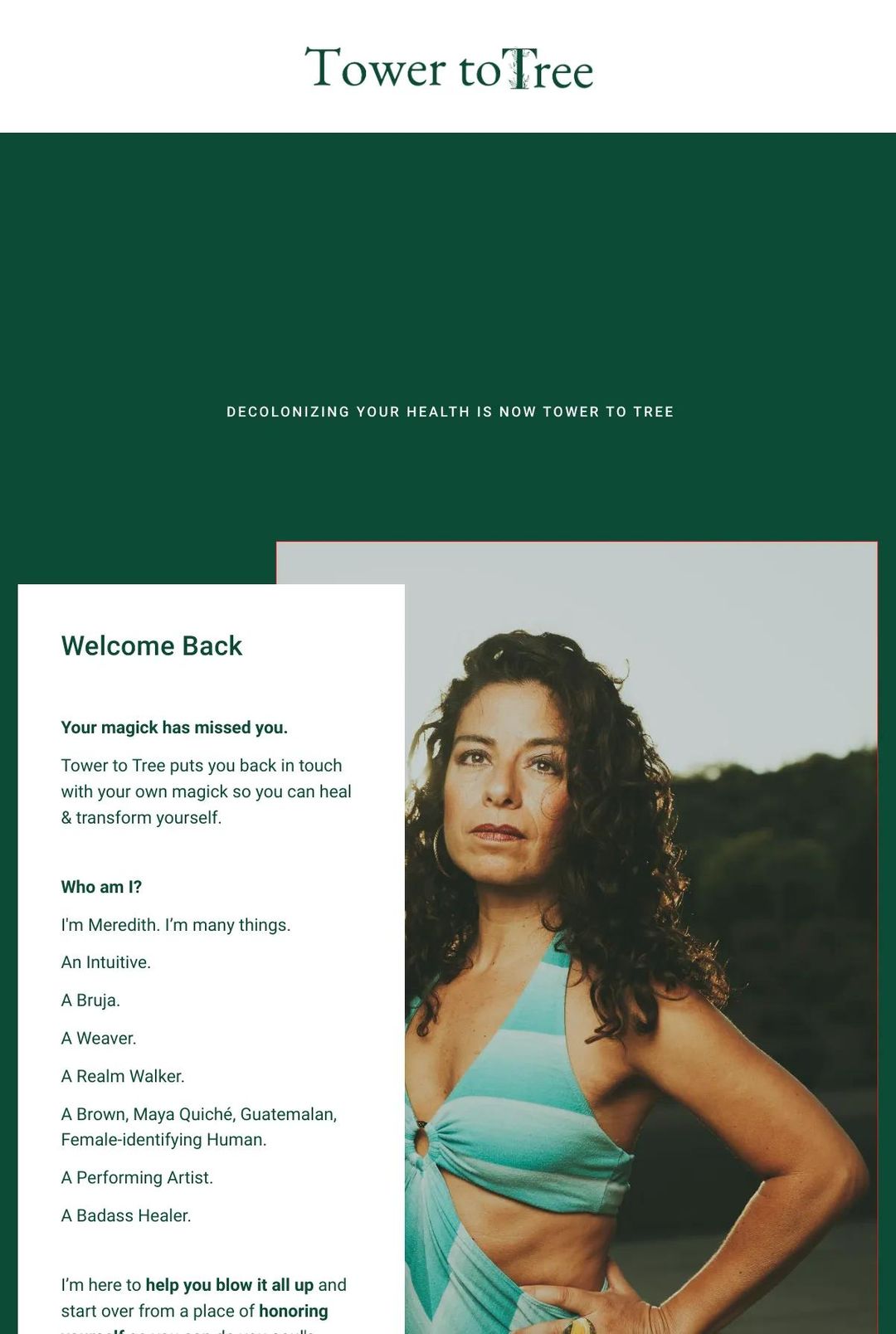 Screenshot 1 of Meredith Keith-Chirch (Example Squarespace Coach Website)