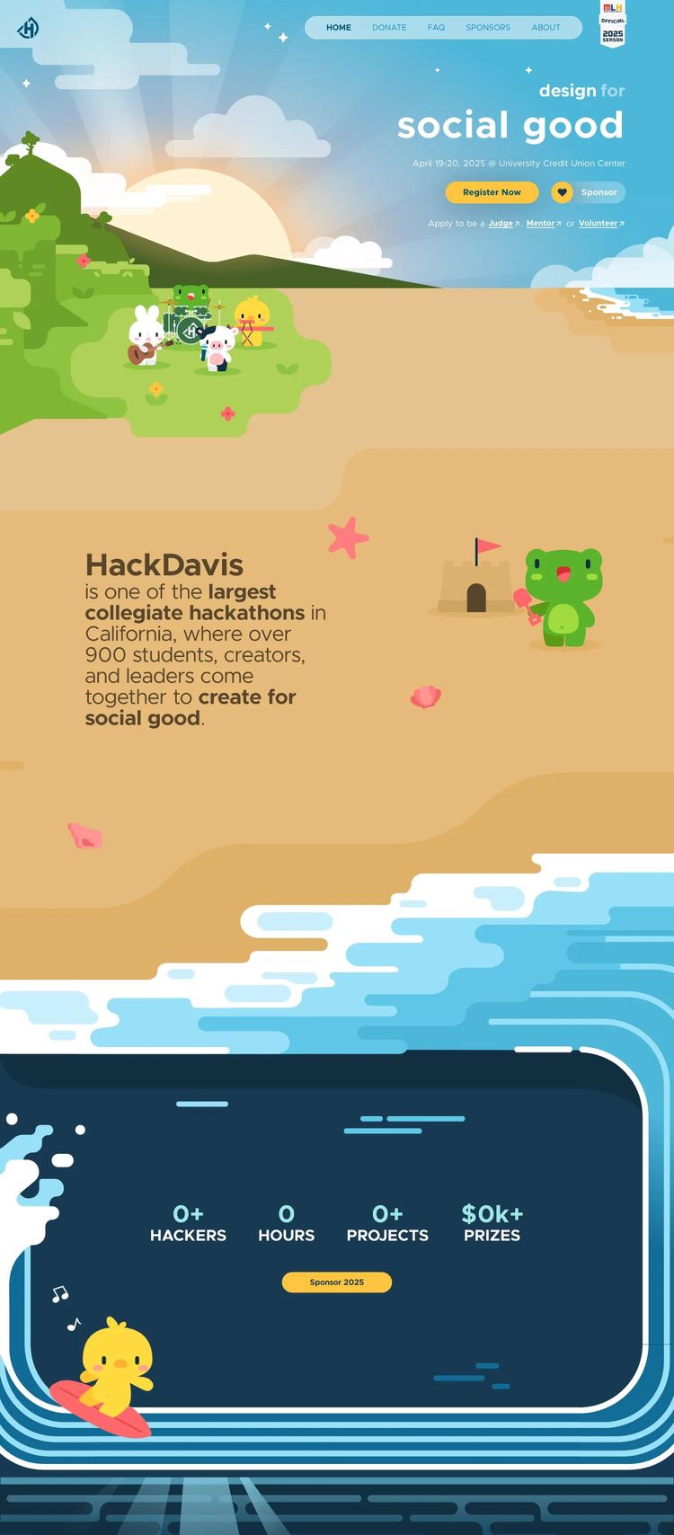 Screenshot 2 of HackDavis (Example Next.js Educational Institution Website)