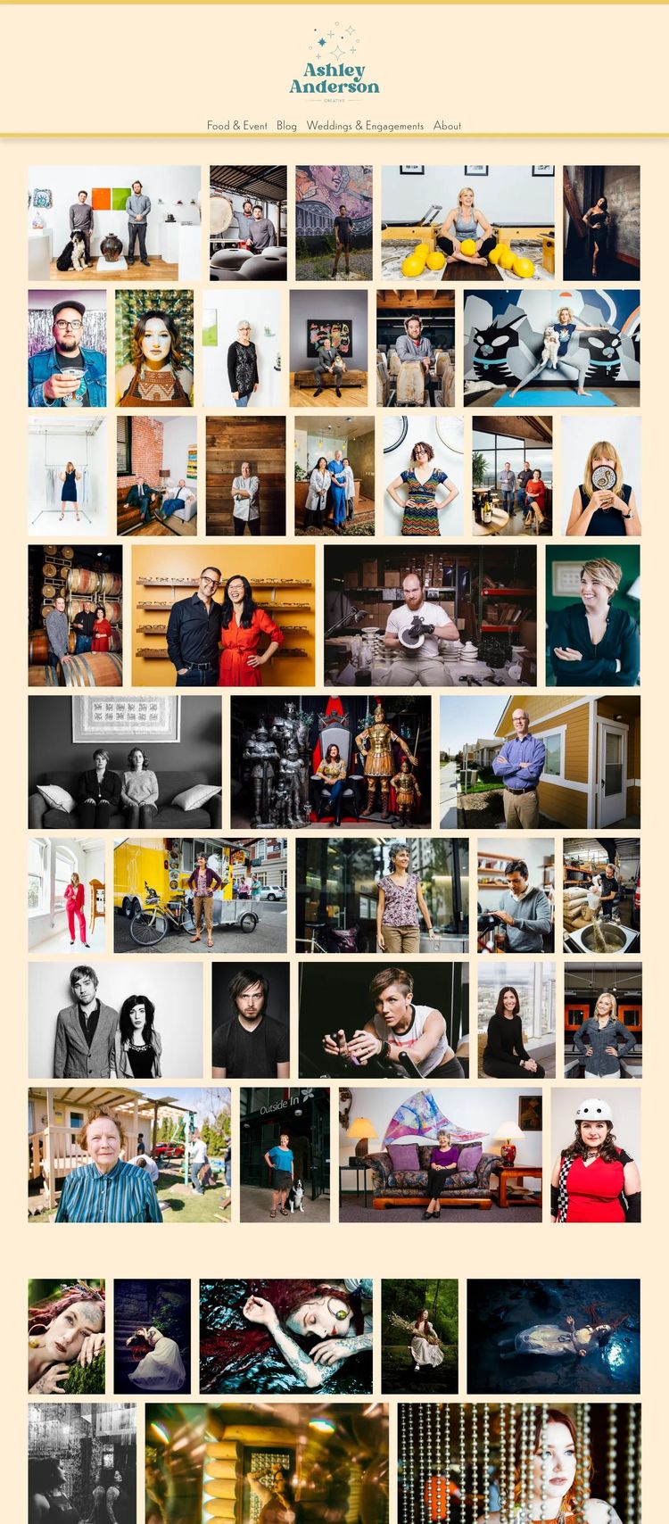 Screenshot 1 of Ashley Anderson Photography (Example Squarespace Photography Website)