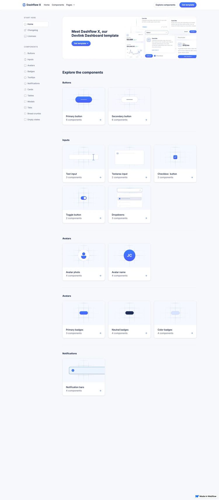 Screenshot 1 of Dashflow X Template