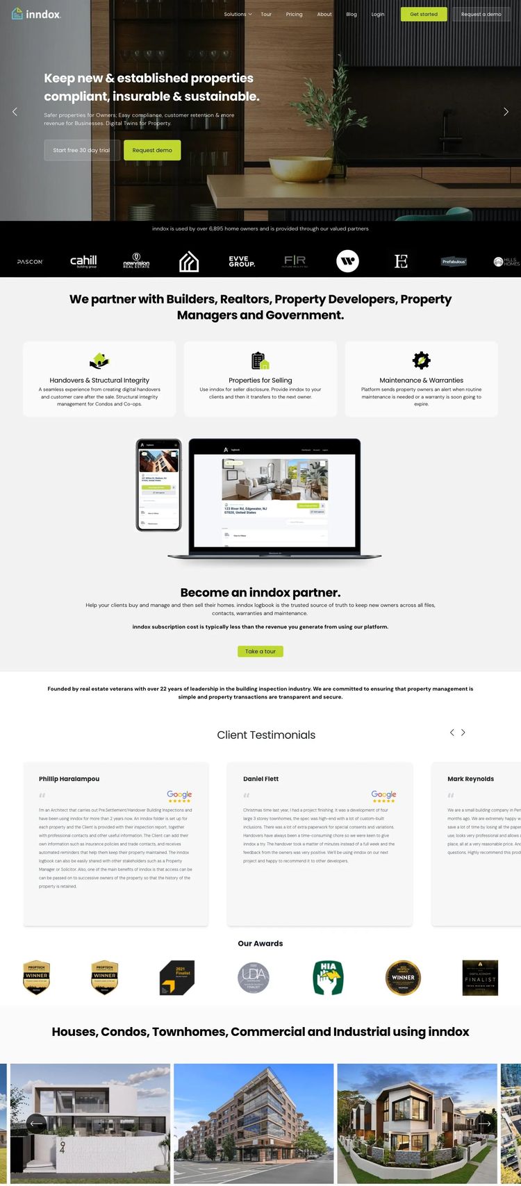 Screenshot 2 of Inndox (Example Squarespace Property Management Website)