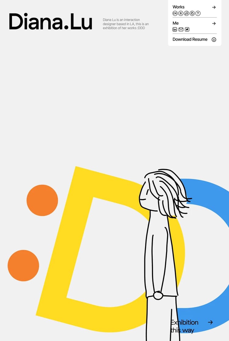 Screenshot 1 of Diana Lu (Example Framer Website)