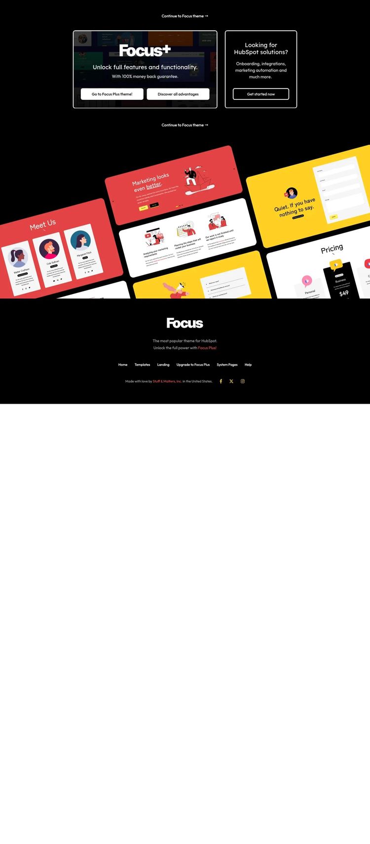 Screenshot 1 of Focus Template