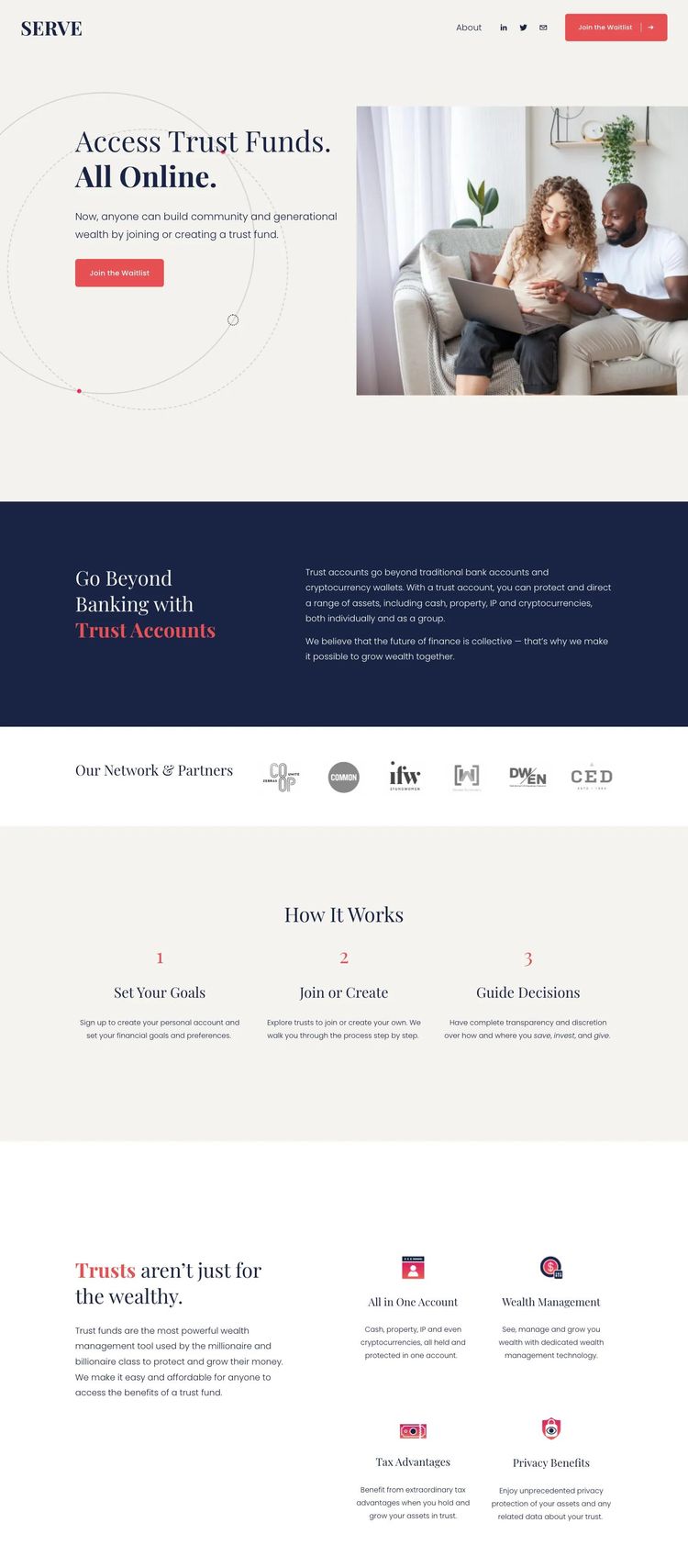 Screenshot 2 of Serve (Example Squarespace Cryptocurrency Website)