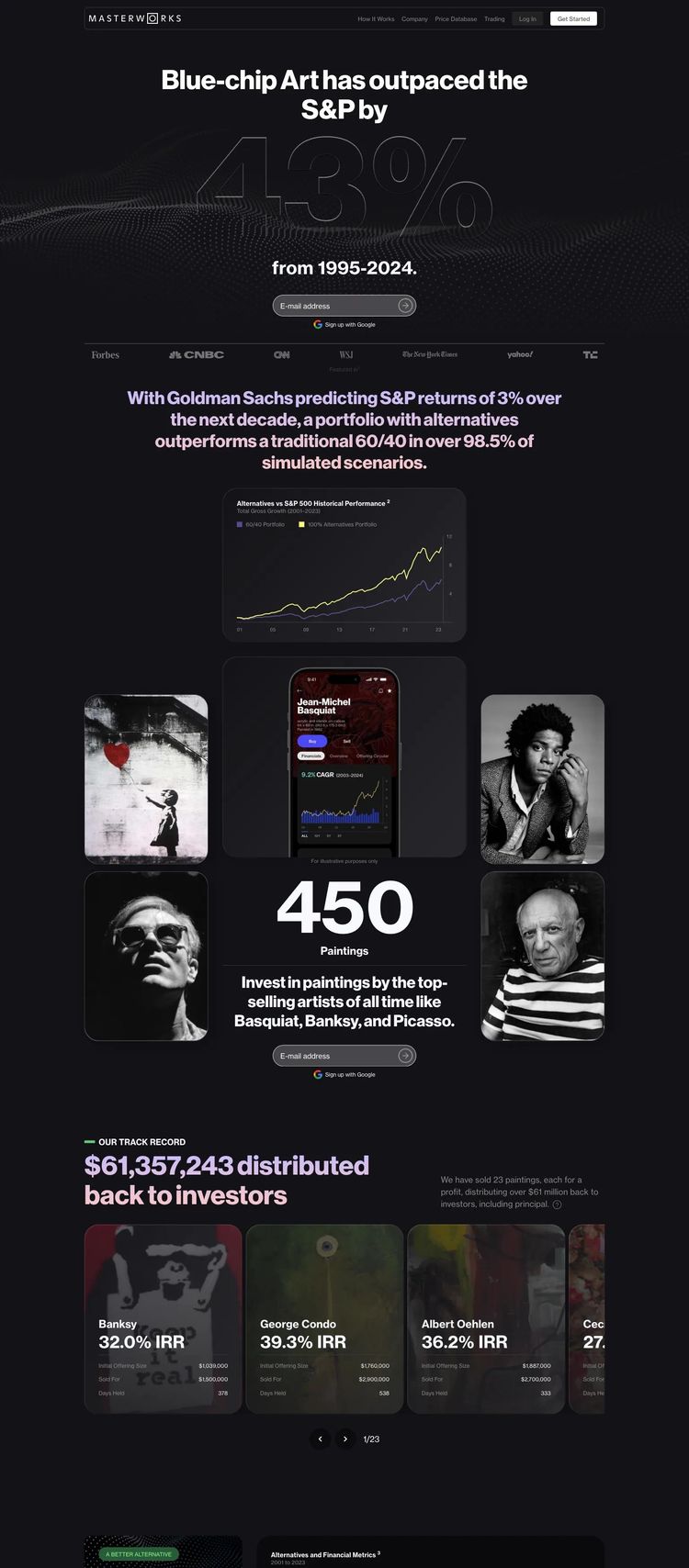 Screenshot 2 of Masterworks (Example undefined Art Website)