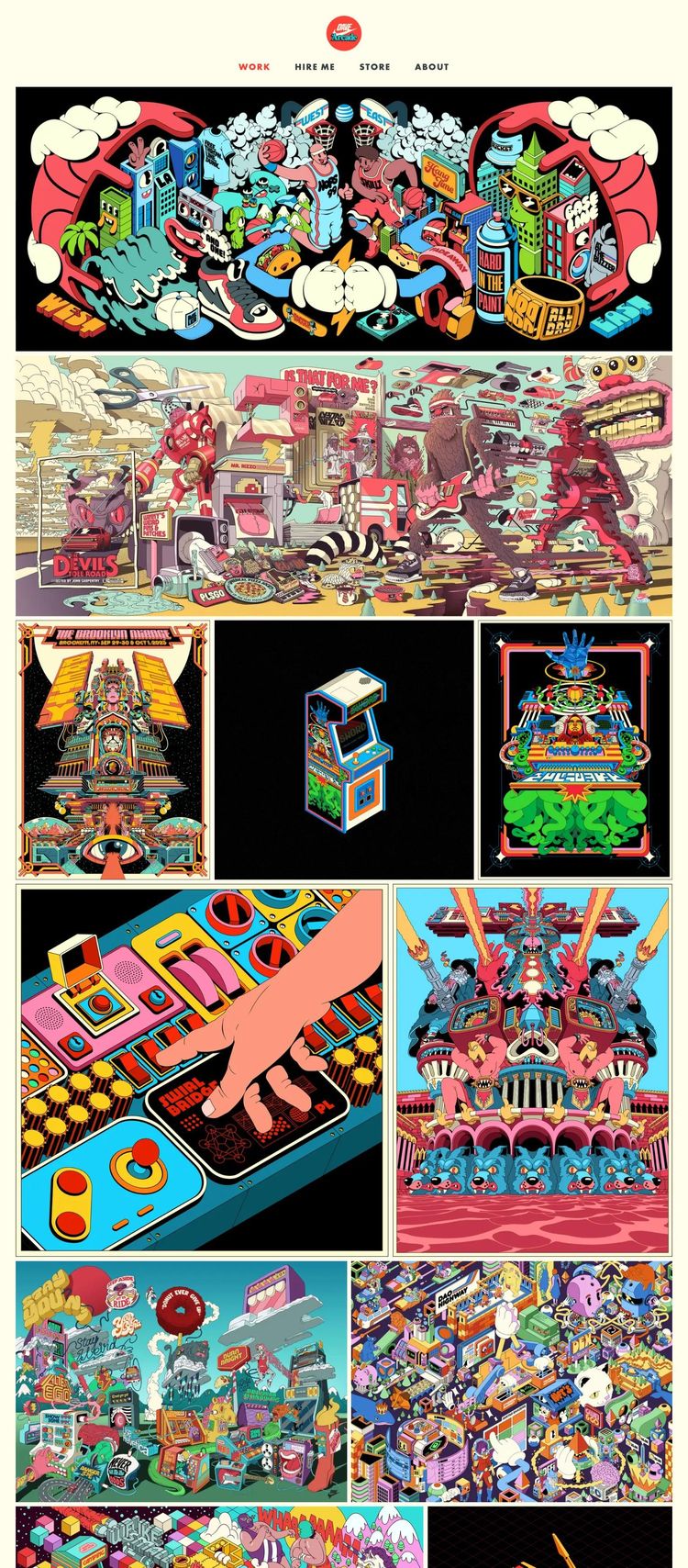 Screenshot 2 of Dave Arcade (Example Squarespace Artist Website)