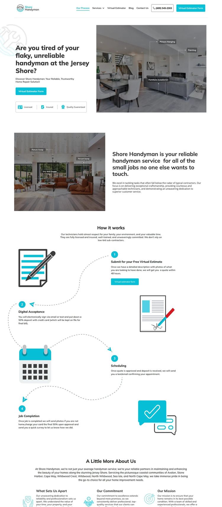 Screenshot 2 of Shore Handyman (Example Webflow Handyman Website)