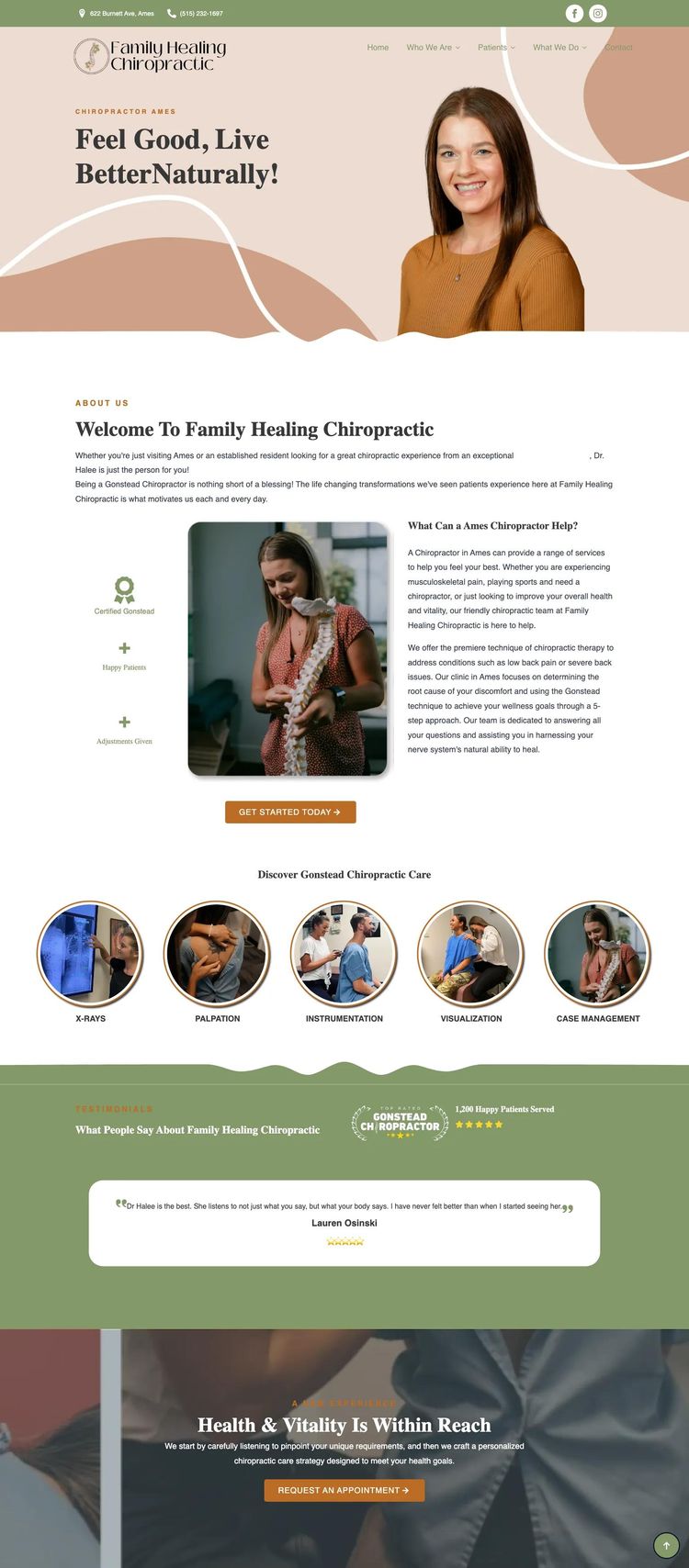 Screenshot 2 of Family Healing Chiropractic (Example WordPress Chiropractor Website)