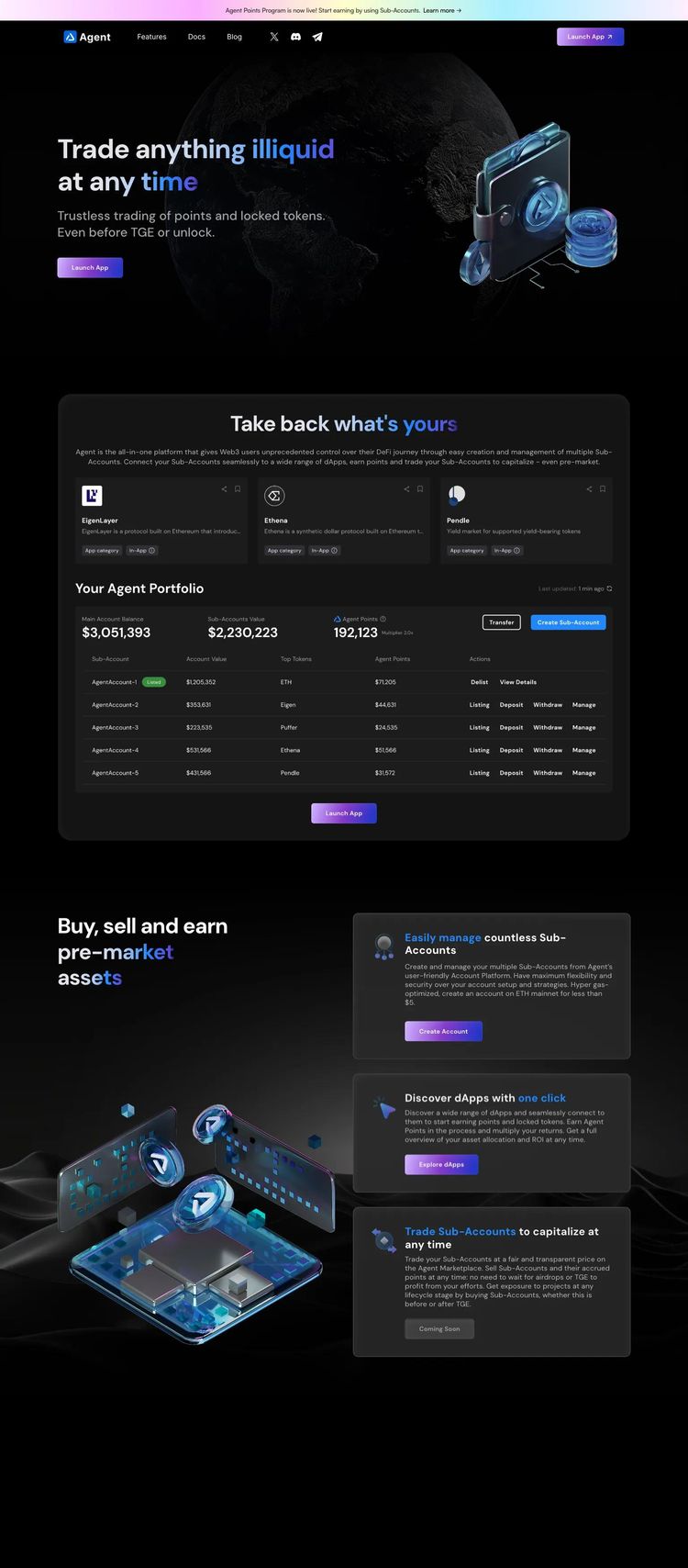 Screenshot 2 of Agent (Example Framer Software Development Website)