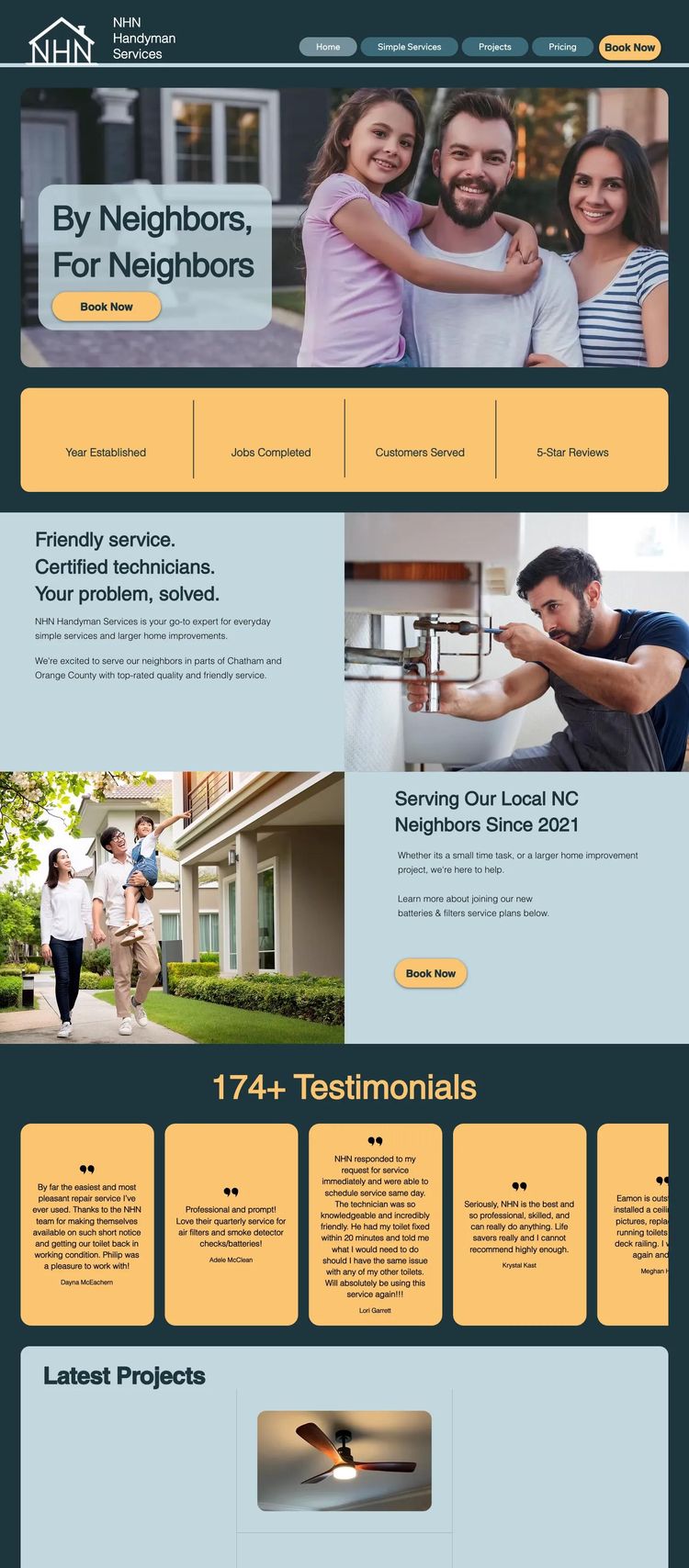 Screenshot 2 of NHN Handyman Services (Example React Handyman Website)