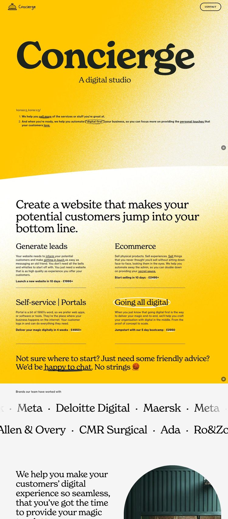 Screenshot 2 of Concierge Digital (Example Squarespace IT Services Website)
