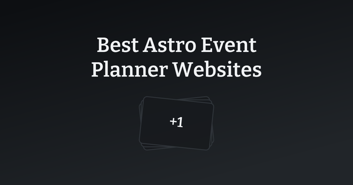 Best Astro Event Planner Websites with count