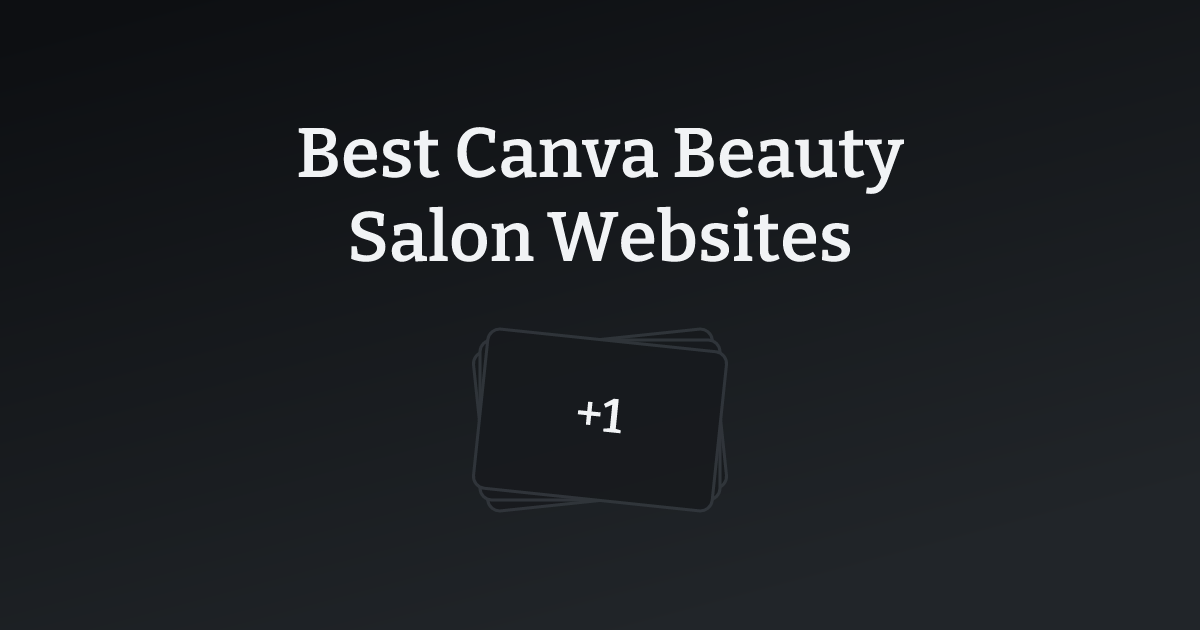 Best Canva Beauty Salon Websites with count