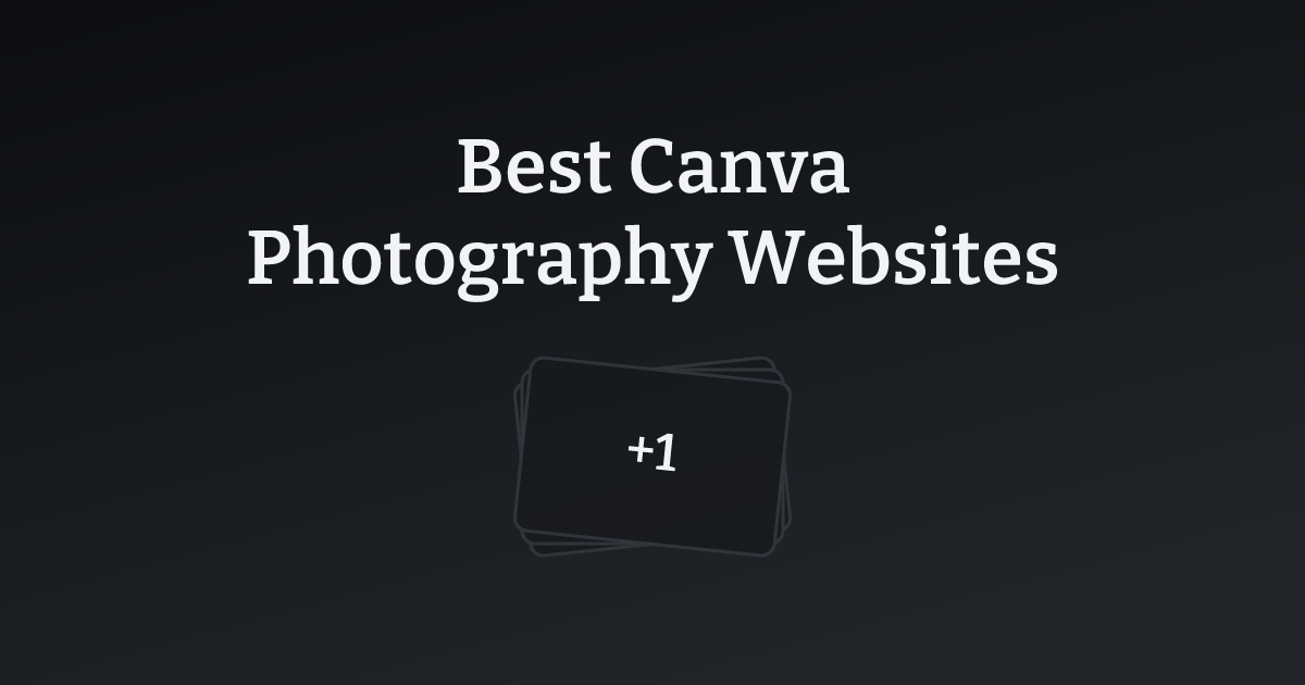 Best Canva Photography Websites with count