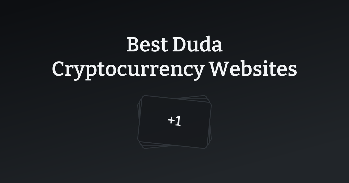 Best Duda Cryptocurrency Websites with count