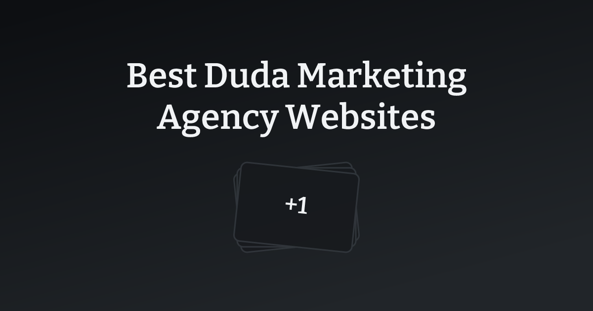Best Duda Marketing Agency Websites with count