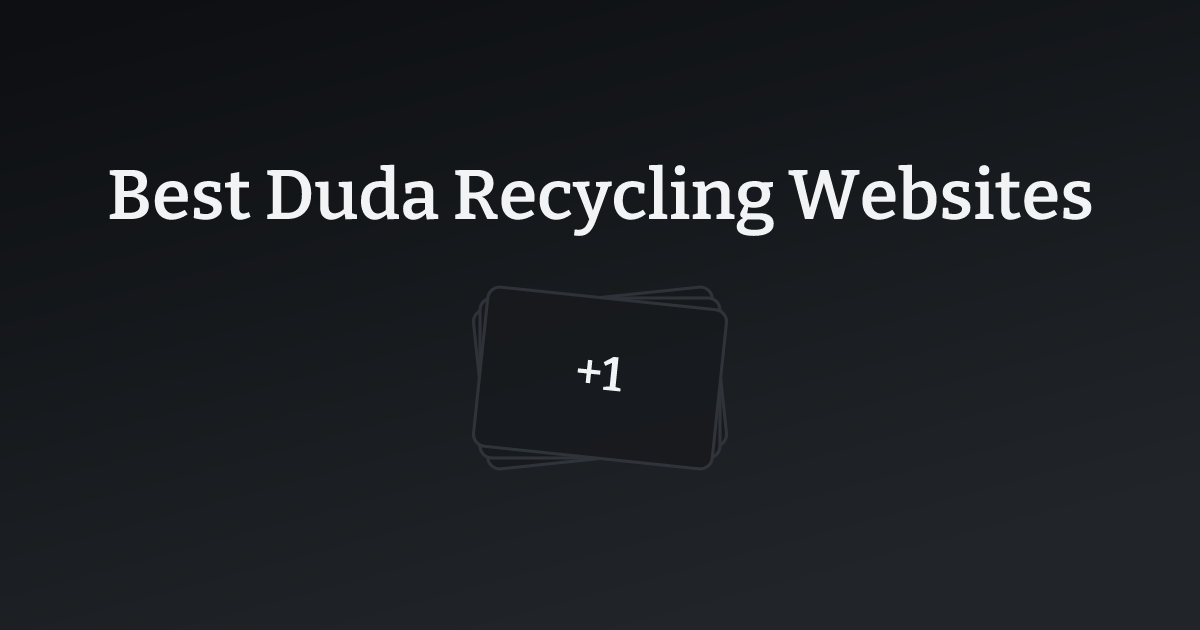 Best Duda Recycling Websites with count
