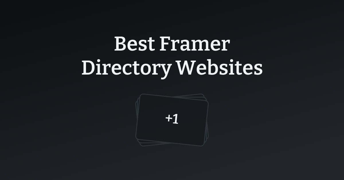 Best Framer Directory Websites with count