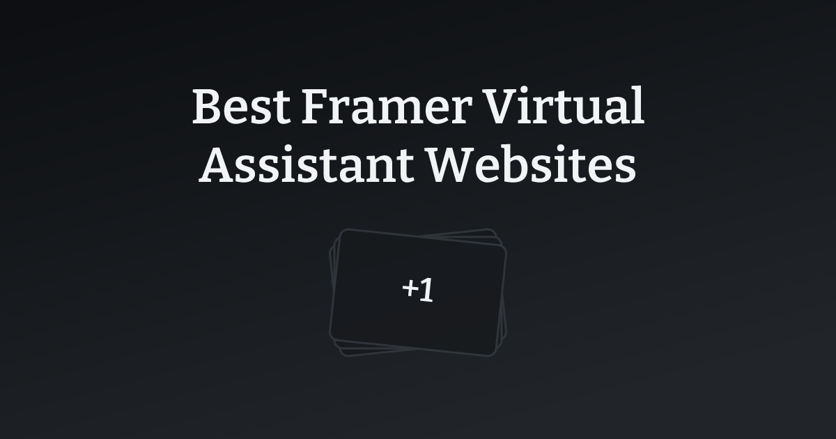 Best Framer Virtual Assistant Websites with count