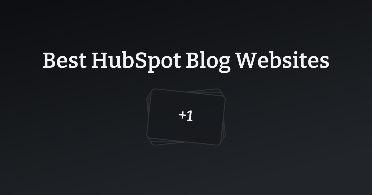 Best HubSpot Blog Websites with count