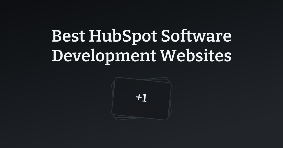 Best HubSpot Software Development Websites with count