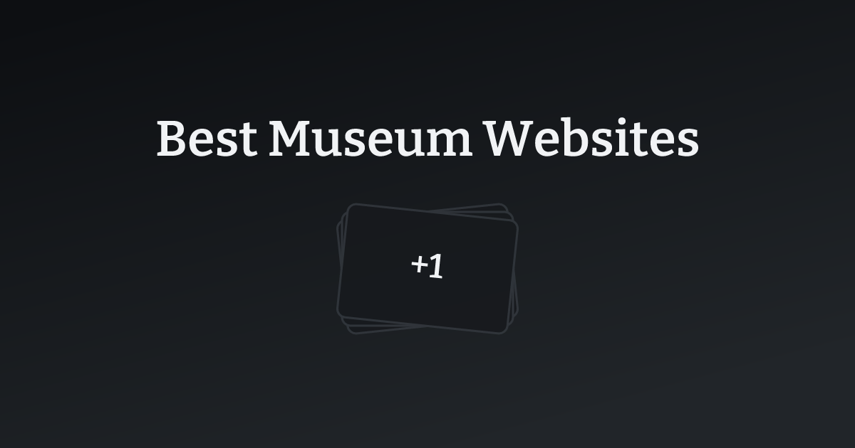 Best Museum Websites with count